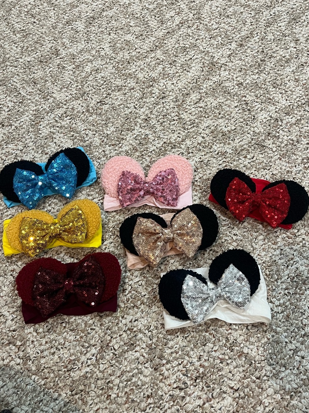 Minnie Mouse Sequin Bow Headbands - Assorted Colors